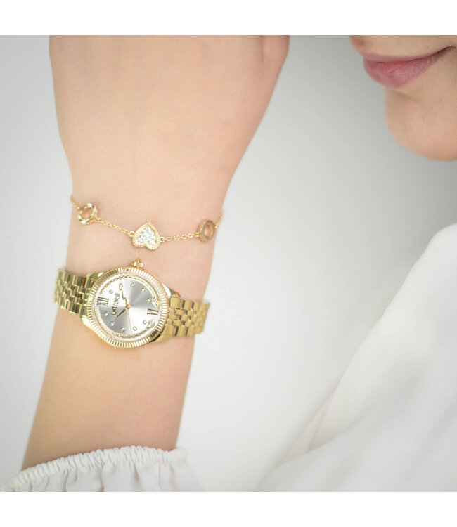 Just Cavalli Valentines JC1L315M0055 Quarz Gold/Silber Damenuhr Set