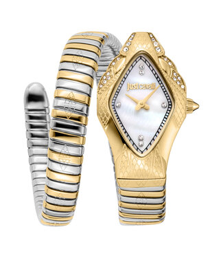 Just Cavalli Ferocious JC1L306M0065 Quarz Silber/Gold/Weiss Damenuhr