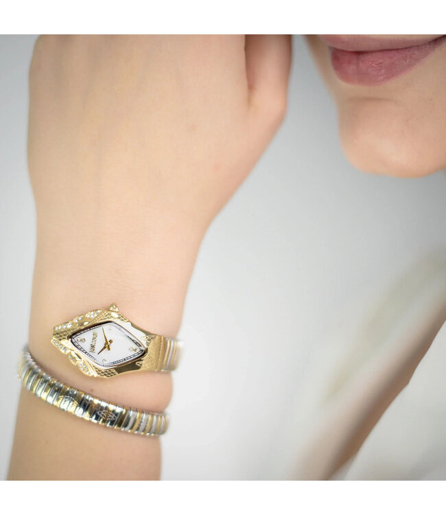 Just Cavalli  Ferocious JC1L306M0065 Quarz Silber/Gold/Weiss Damenuhr