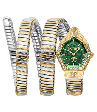 Just Cavalli Mesmerizing JC1L304M0065 Quarz Gold/Dunkelgrün Damenuhr