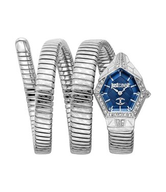 Just Cavalli Mesmerizing JC1L304M0015 Quarz Silber/Blau Damenuhr