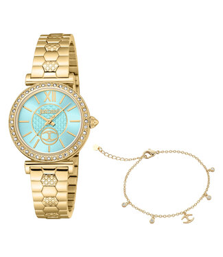 Just Cavalli Varenna SET JC1L273M0065 Quarz Gold/Türkis Damenuhr