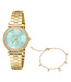 Just Cavalli Varenna SET JC1L273M0065 Quarz Gold/Türkis Damenuhr
