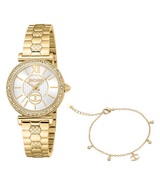 Just Cavalli Varenna JC1L273M0055 Quarz Gold/Silber Damenuhr Set