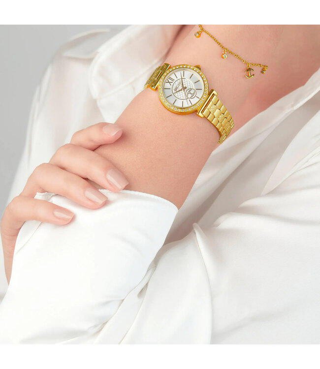 Just Cavalli  Varenna JC1L273M0055 Quarz Gold/Silber Damenuhr Set