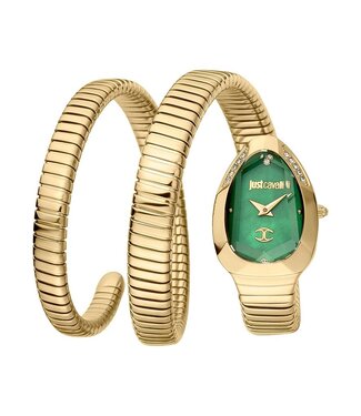 Just Cavalli Signature Snake JC1L209M0045 Quarz Gold/Grün Damenuhr