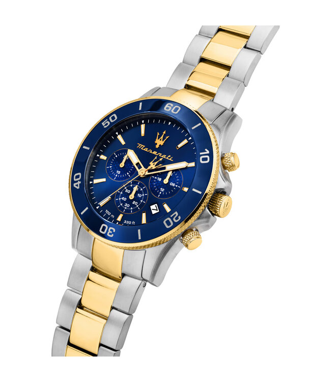 Maserati  Competizione R8873600006 Chronograph Gold/Blau Herrenuhr