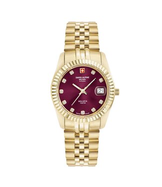 Swiss Alpine Military  Solaris 7716.1216SAM Quarz Gold/Bordeaux Damenuhr