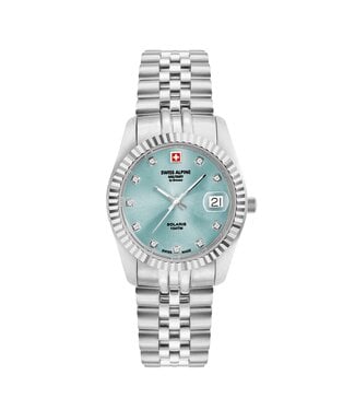 Swiss Alpine Military  Solaris 7716.1231SAM Quarz Silber/Blau Damenuhr