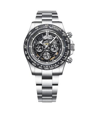 Bonest Gatti  BG8019-S2 Automatik Skeleton Silber/Schwarz Herrenuhr