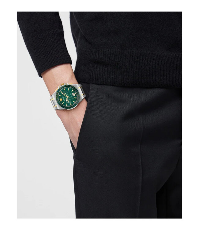 Versace   Greca Reaction VE5N00426 Chronograph Bicolor/Grün Herrenuhr