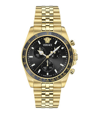 Versace  Greca Wave VE0H00525 Herrenuhr Chronograph Schwarz Edelstahl