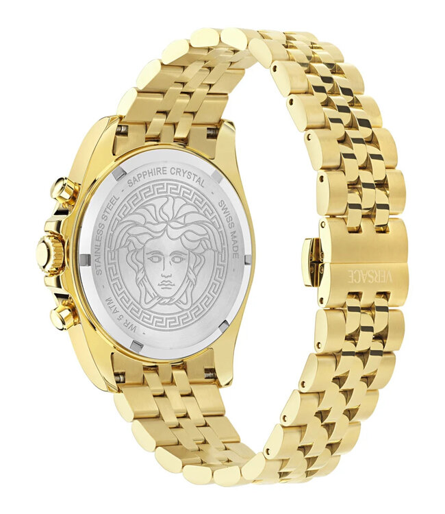 Versace  Greca Chrono Wave VE0H00525 Chronograph Gold/Schwarz Herrenuhr