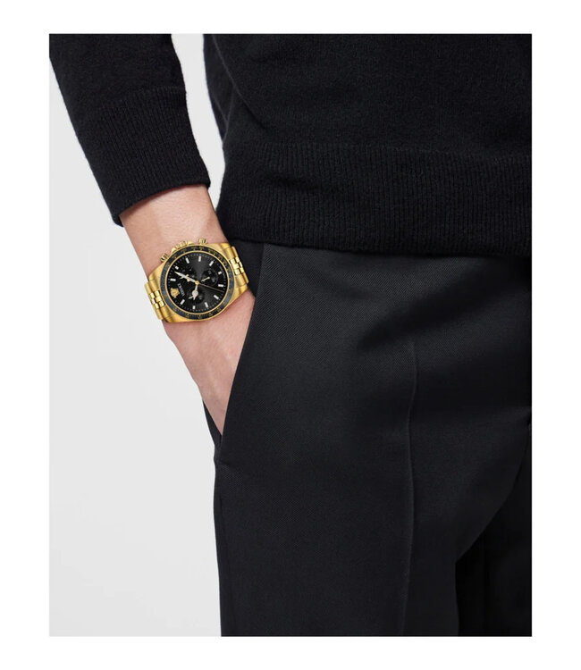 Versace  Greca Chrono Wave VE0H00525 Chronograph Gold/Schwarz Herrenuhr