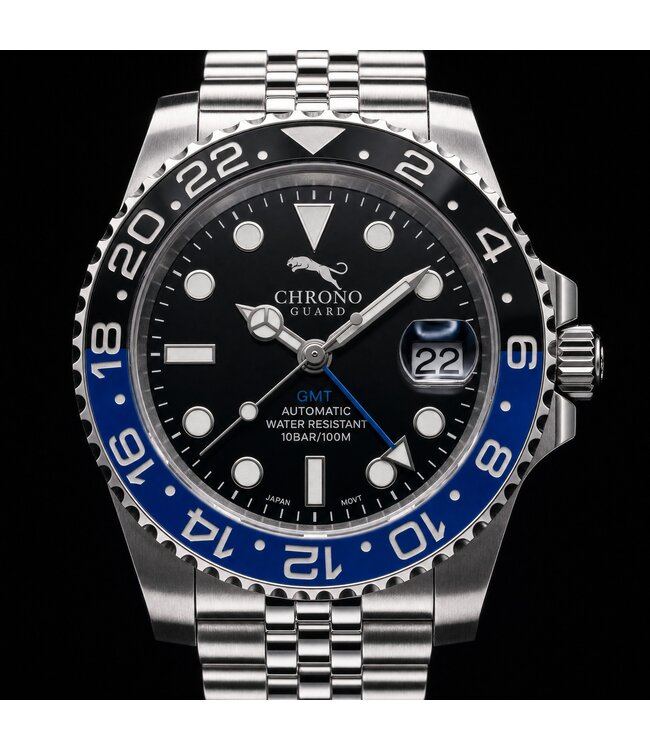 Chronoguard  GMT Dual-Time Batgirl Automatik Herrenuhr