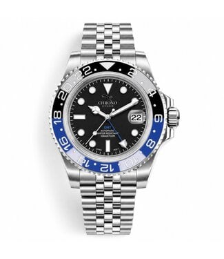 Chronoguard GMT Dual-Time Batgirl Automatik Herrenuhr