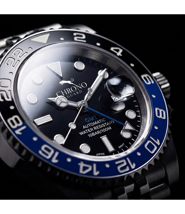 Chronoguard  GMT Dual-Time Batgirl Automatik Herrenuhr