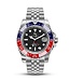 Chronoguard GMT Dual-Time Pepsi Rot/Blau Automatik Herrenuhr