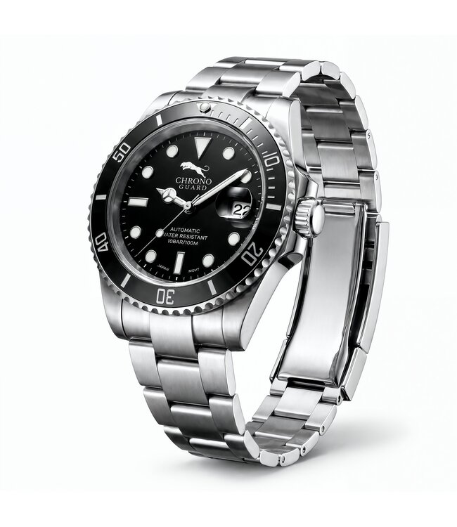 Chronoguard  DeptMaster Black Diver Schwarz Automatik Herrenuhr