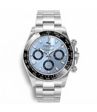 Chronoguard Corsa Azzurro Chronograph Eisblau/Silber Herrenuhr