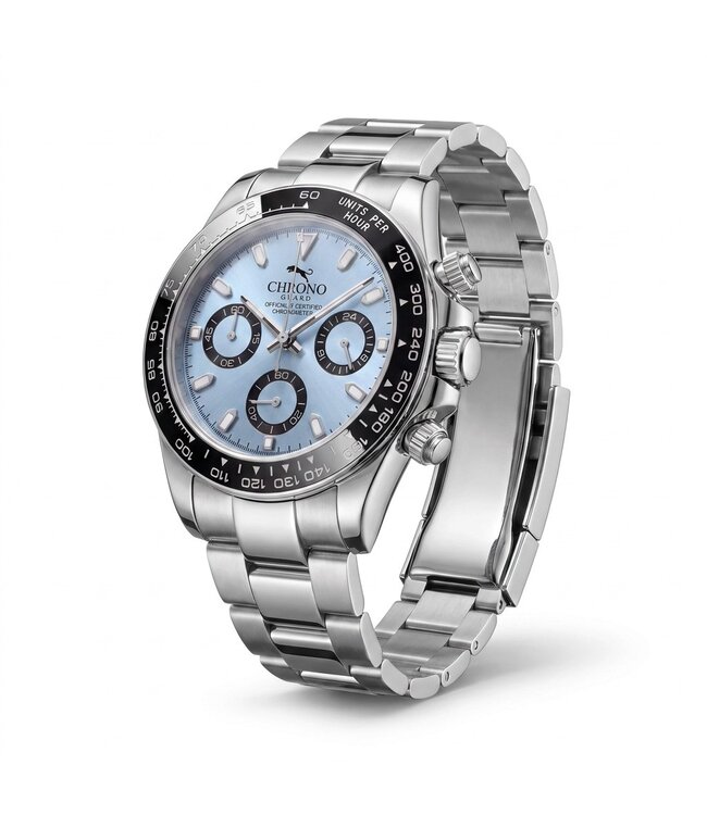 Chronoguard  Corsa Azzurro Chronograph Eisblau/Silber Herrenuhr