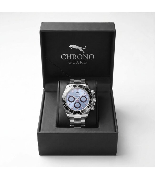 Chronoguard  Corsa Azzurro Chronograph Eisblau/Silber Herrenuhr