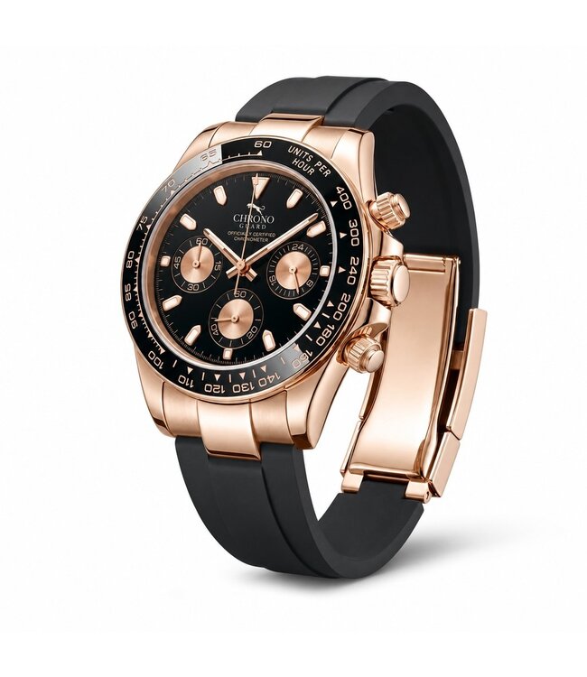 Chronoguard Corsa Rose Gold Black Chronograph Schwarz/Rosé-Gold Herrenuhr