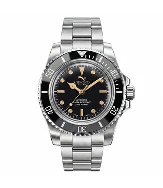 Chronoguard DeptMaster Vintage Gold Diver Schwarz/Gold Automatik Herrenuhr