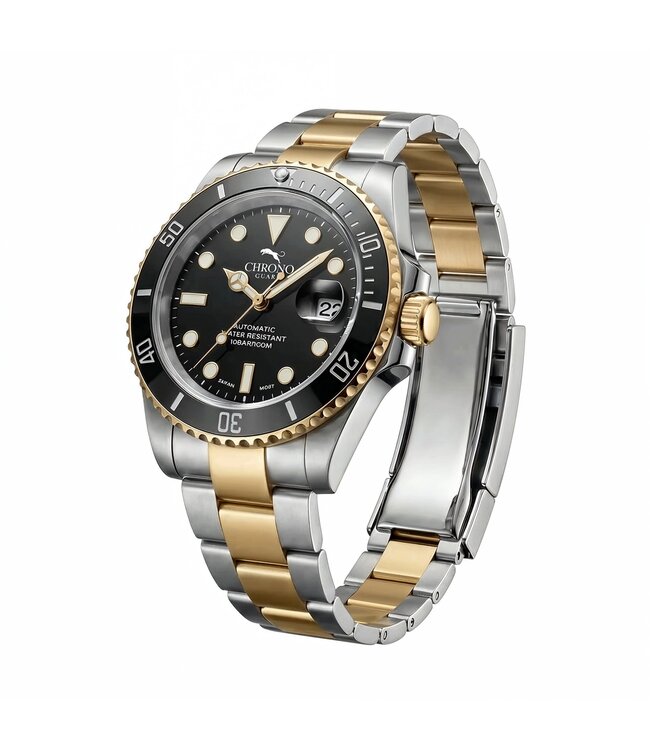 Chronoguard DeptMaster Black Two Tone Gold Diver Schwarz/Gold Automatik Herrenuhr