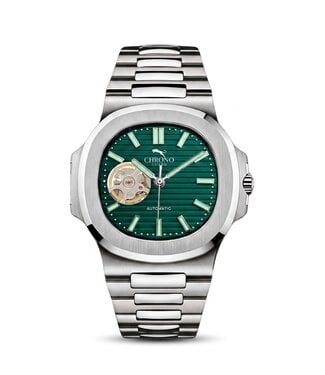Chronoguard Cuore Verde Open Heart Automatik Grün Herrenuhr