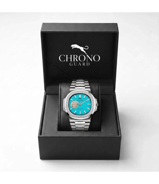 Chronoguard Cuore Turchese Open Heart Automatik Türkis Herrenuhr