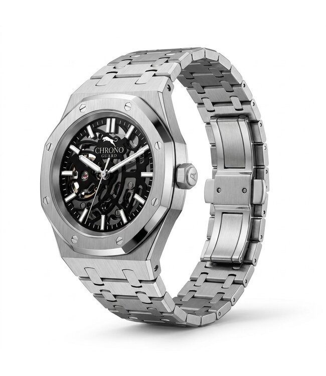 Chronoguard Vetta Nero Skeleton Automatik Schwarz Herrenuhr
