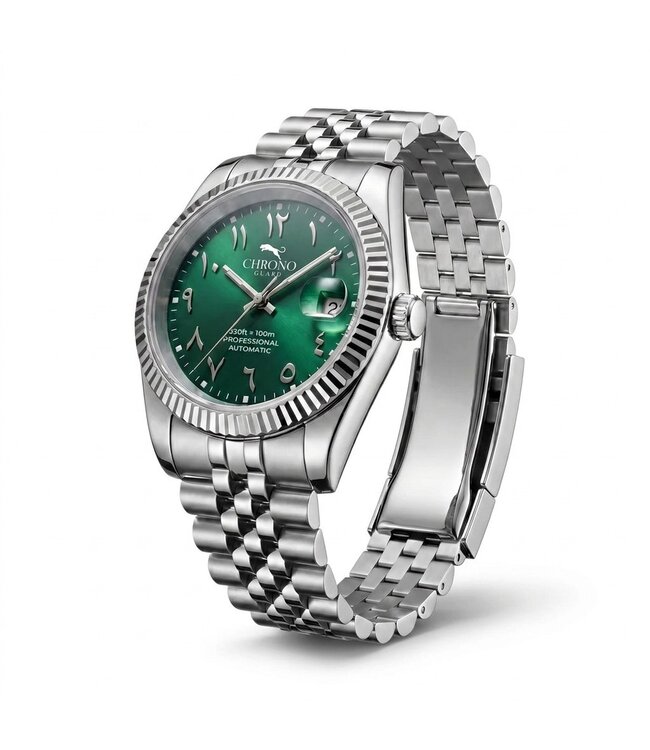 Chronoguard  Classico Verde Arabico 39mm Automatik Grün Herrenuhr