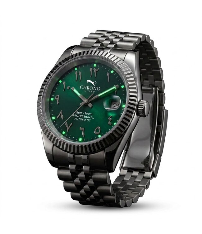 Chronoguard  Classico Verde Arabico 39mm Automatik Grün Herrenuhr