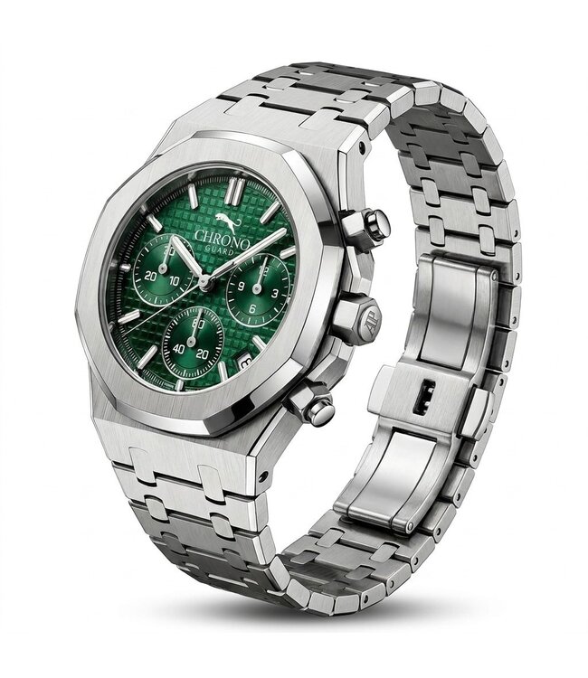 Chronoguard Traguardo Smeraldo 41mm Chronograph Grün Herrenuhr