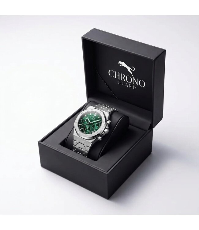 Chronoguard Traguardo Smeraldo 41mm Chronograph Grün Herrenuhr