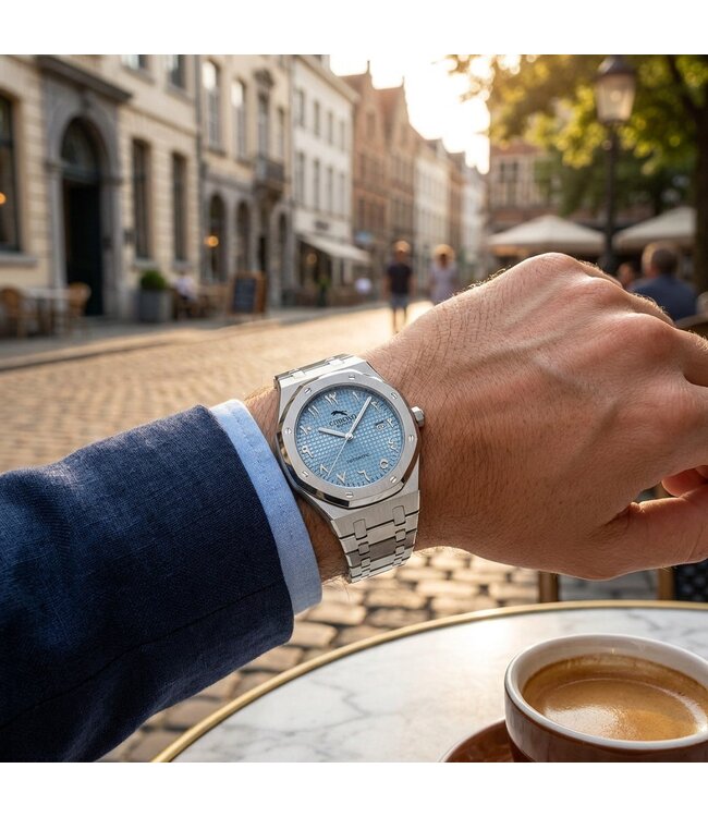 Chronoguard  Ottanta Arabico Azzurro 41mm Automatik Hellblau Herrenuhr