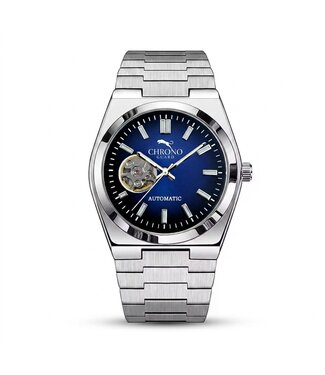 Chronoguard Cuscino Marea 39mm Open Heart Automatik Blau Herrenuhr