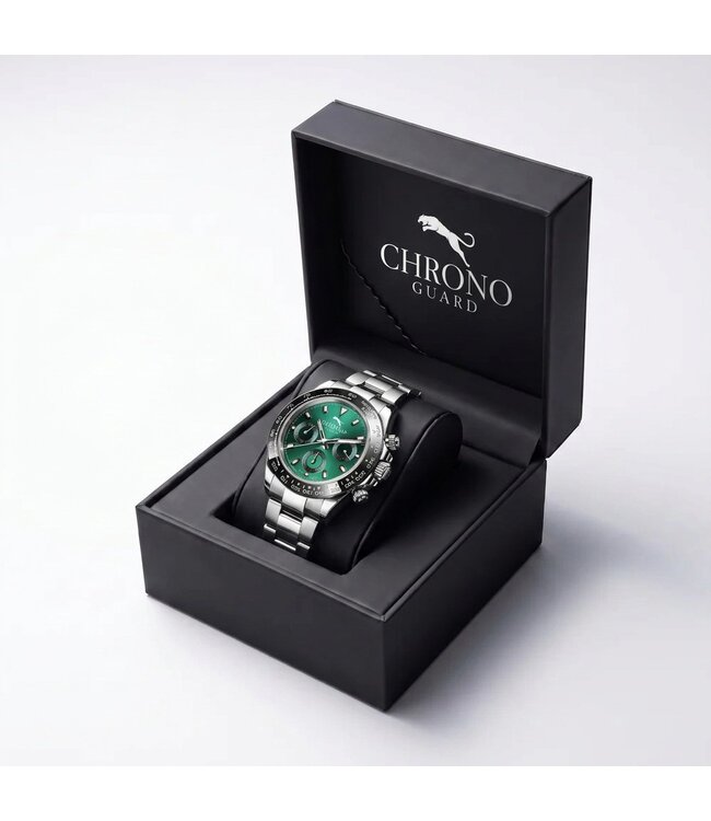 Chronoguard Pista Verde Pino 39mm Chronograph Grün Herrenuhr