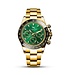 Chronoguard  Circuito Verde Oro Pieno 39mm Chronograph Gold Grün Herrenuhr