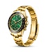 Chronoguard  Circuito Verde Oro Pieno 39mm Chronograph Gold Grün Herrenuhr