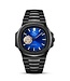 Chronoguard  Oblò Abisso 40mm Open Heart Automatik Schwarz Blau Herrenuhr