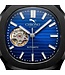 Chronoguard  Oblò Abisso 40mm Open Heart Automatik Schwarz Blau Herrenuhr