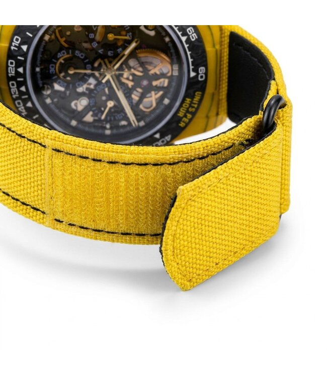 Chronoguard Carbon Fibra Gelb Skelett Automatik Herrenuhr