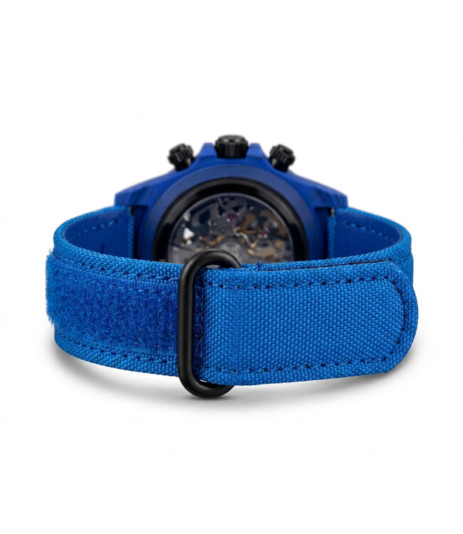 Chronoguard  Fibra Blu Scheletro 41mm Carbon Skelett Automatik Blau Herrenuhr