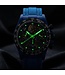 Chronoguard  Fibra Blu Scheletro 41mm Carbon Skelett Automatik Blau Herrenuhr