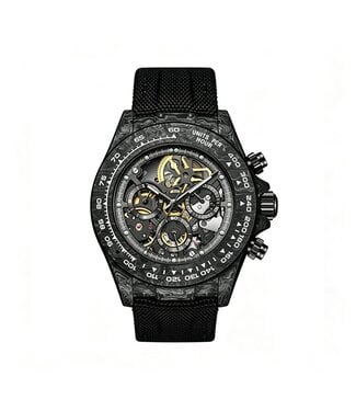Chronoguard Carbon Fibra Schwarz Skelett Automatik Herrenuhr
