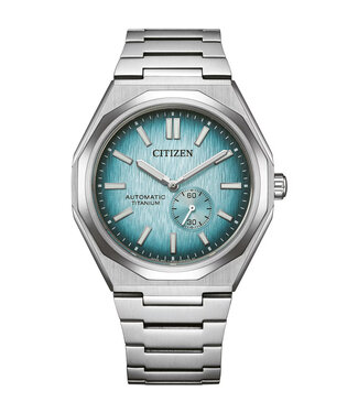 Citizen  Zenshin 60 NK5020-58L Automatik Super Titanium Hellblau Herrenuhr