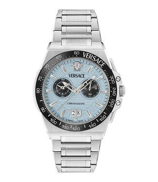 Versace  Greca Reaction VE5N00226 Chronograph Silber/Blau Herrenuhr