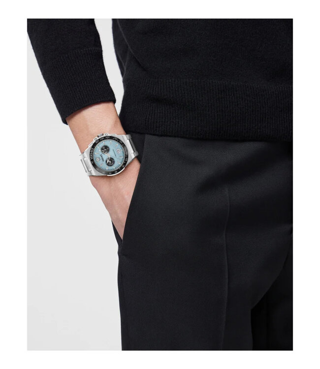 Versace  Greca Reaction VE5N00226 Chronograph Silber/Blau Herrenuhr